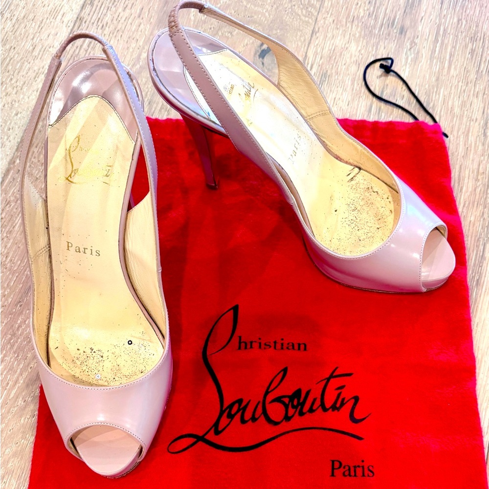 Christian Louboutin sling back heels